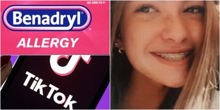 benadryl tiktok muore (foto dal web)