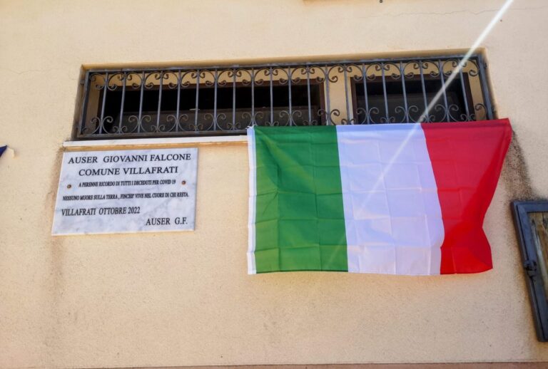 Villafrati (PA) lapide ricordo vittime Covid